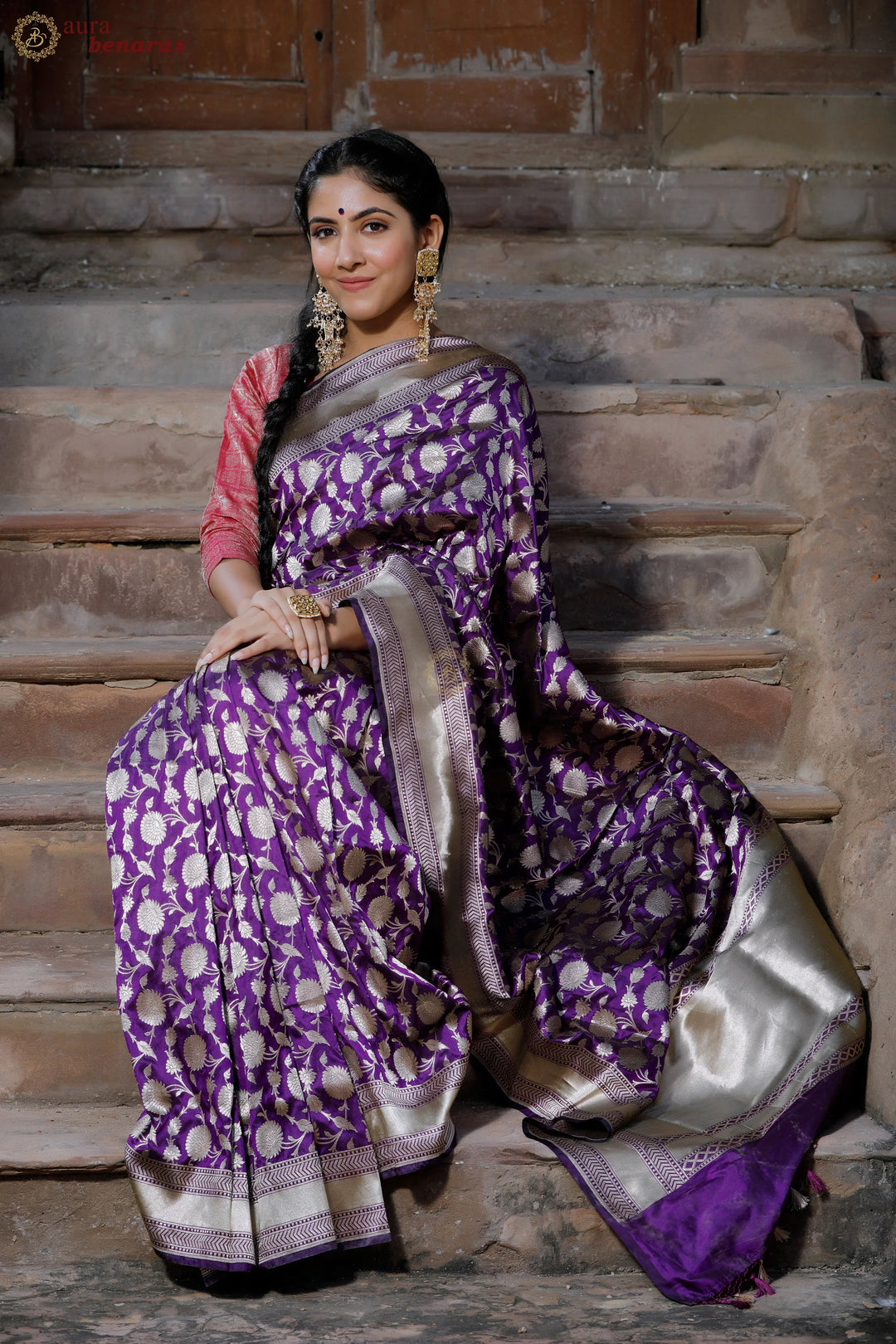 Uppada Katan Silk Cutwork Jangla Sarees