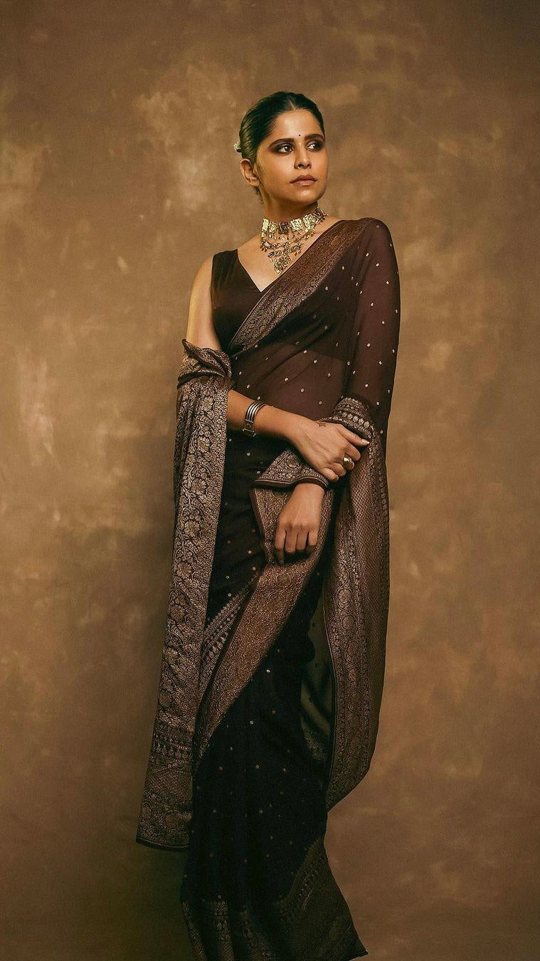 Pure Khaddi Georgette Sarees Collection