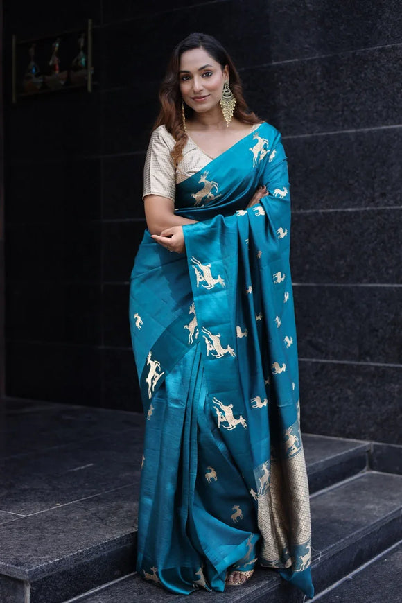 Peacock Pure Silk Handloom Banarasi Saree