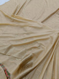 Beige Banarasi Handloom Soft Silk Saree - Aura Benaras