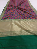 Green Banarasi Handloom Soft Silk Saree - Aura Benaras