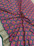 Green Banarasi Handloom Soft Silk Saree - Aura Benaras