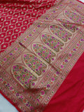 Pink Banarasi Handloom Soft Silk Saree - Aura Benaras