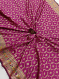  Purple Banarasi Handloom Soft Silk Saree - Aura Benaras