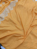 Yellow Banarasi Handloom Soft Silk Saree - Aura Benaras