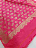 Rani Pink Banarasi Handloom Soft Silk Saree - Aura Benaras