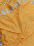 Pastel Yellow Banarasi Handloom Soft Silk Saree - Aura Benaras