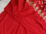 Red Banarasi Handloom Soft Silk Saree - Aura Benaras