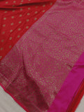 Red Banarasi Handloom Soft Silk Saree - Aura Benaras