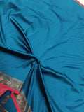 Blue Banarasi Handloom Soft Silk Saree - Aura Benaras