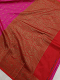 Rani Pink Banarasi Handloom Soft Silk Saree - Aura Benaras