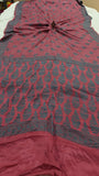 Onion Shade Khaddi Chiffon Banarasi Handloom Saree - Aura Benaras