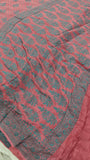 Onion Shade Khaddi Chiffon Banarasi Handloom Saree - Aura Benaras