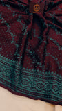 Maroon Shade Khaddi Chiffon Banarasi Handloom Saree - Aura Benaras