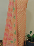 Peach Banarasi Khaddi Georgette Suit - Aura Benaras