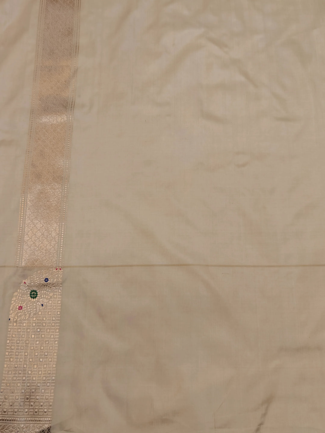 Purple Katan Silk Banarasi Saree with Kadhwa Meenakari Border