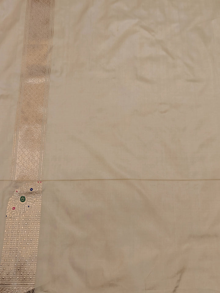 Purple Katan Silk Banarasi Saree with Kadhwa Meenakari Border