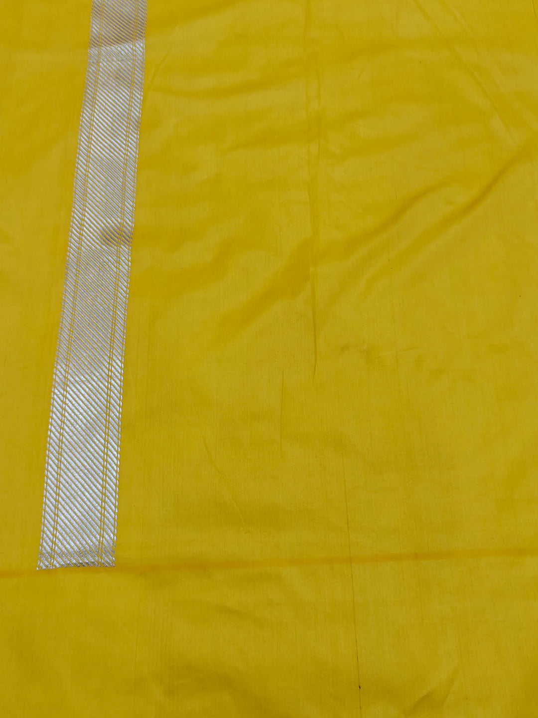 Grey Katan Silk Banarasi Saree with Kadhwa & Meena Border