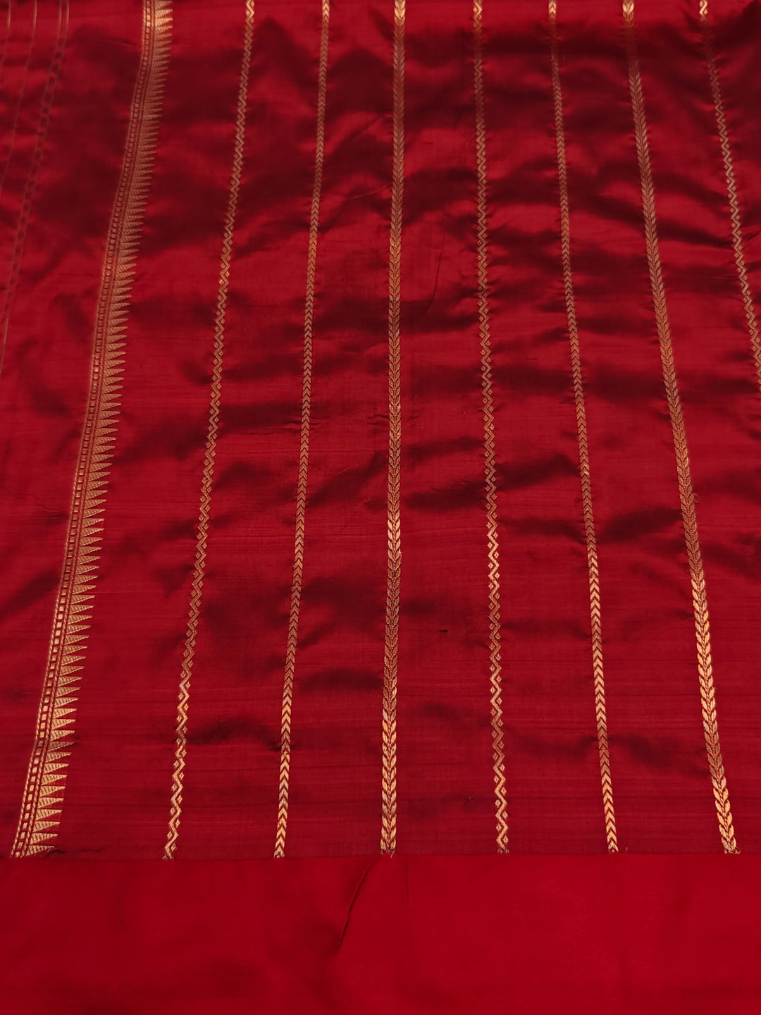 Mehendi Green Katan Silk Banarasi Saree with Paithani Border