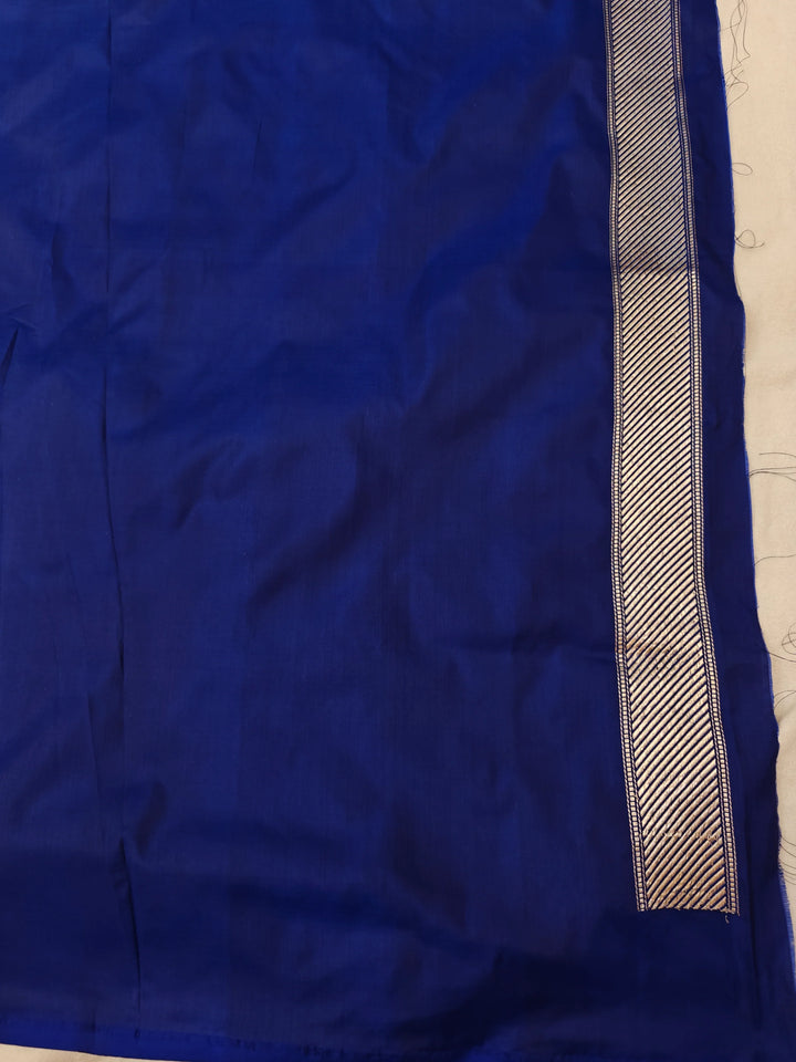 Grey Pure Katan Silk Handloom Banarasi Saree