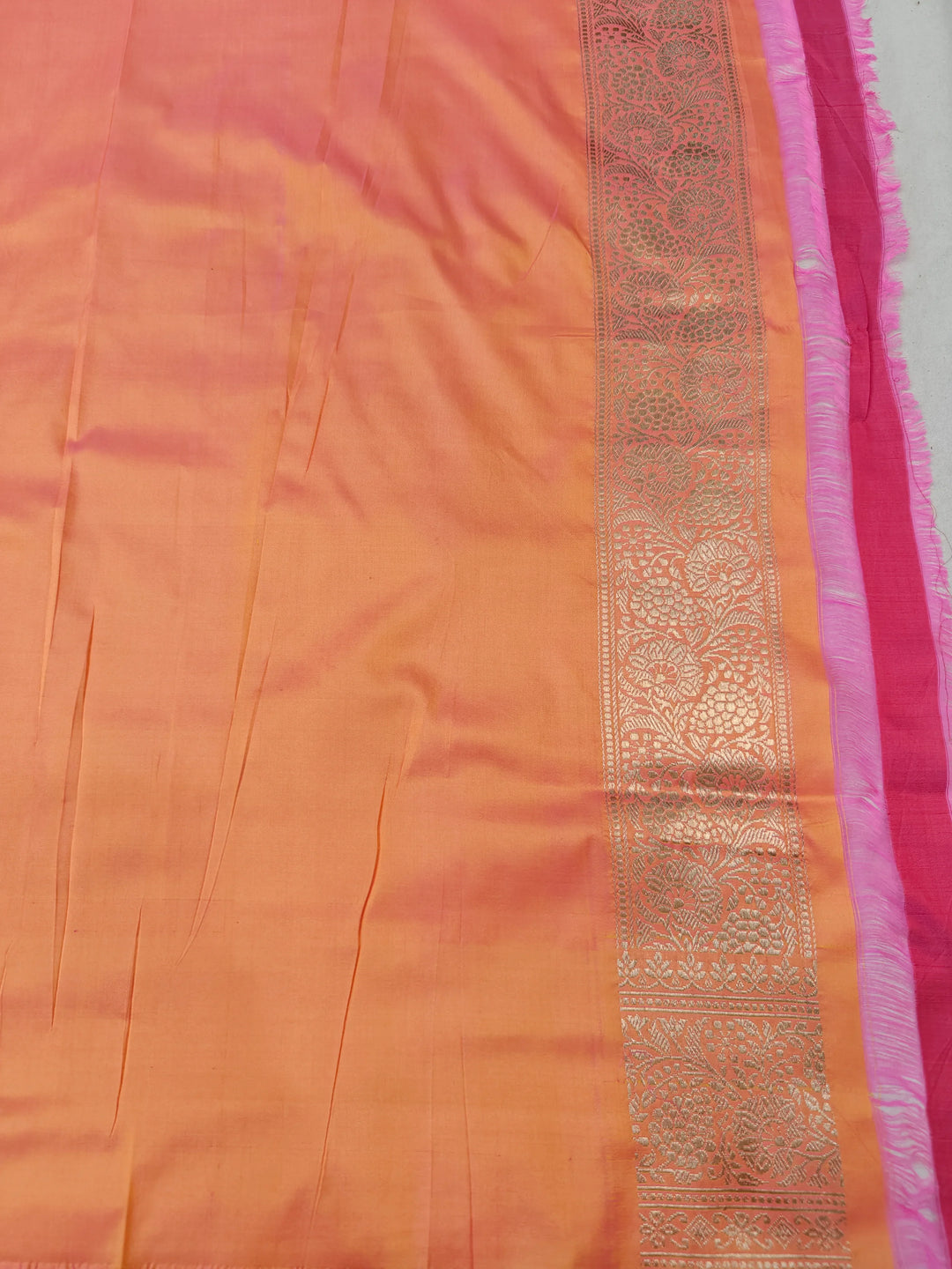 Yellow Pure Katan Silk Handloom Banarasi Saree