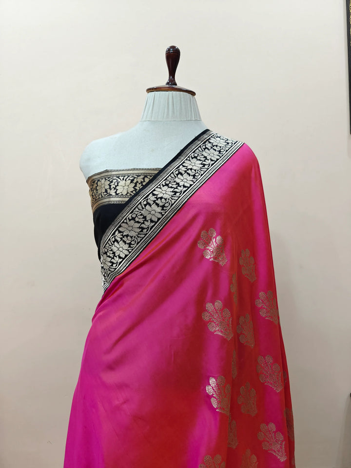 Rani Pure Katan Silk Handloom Banarasi Saree