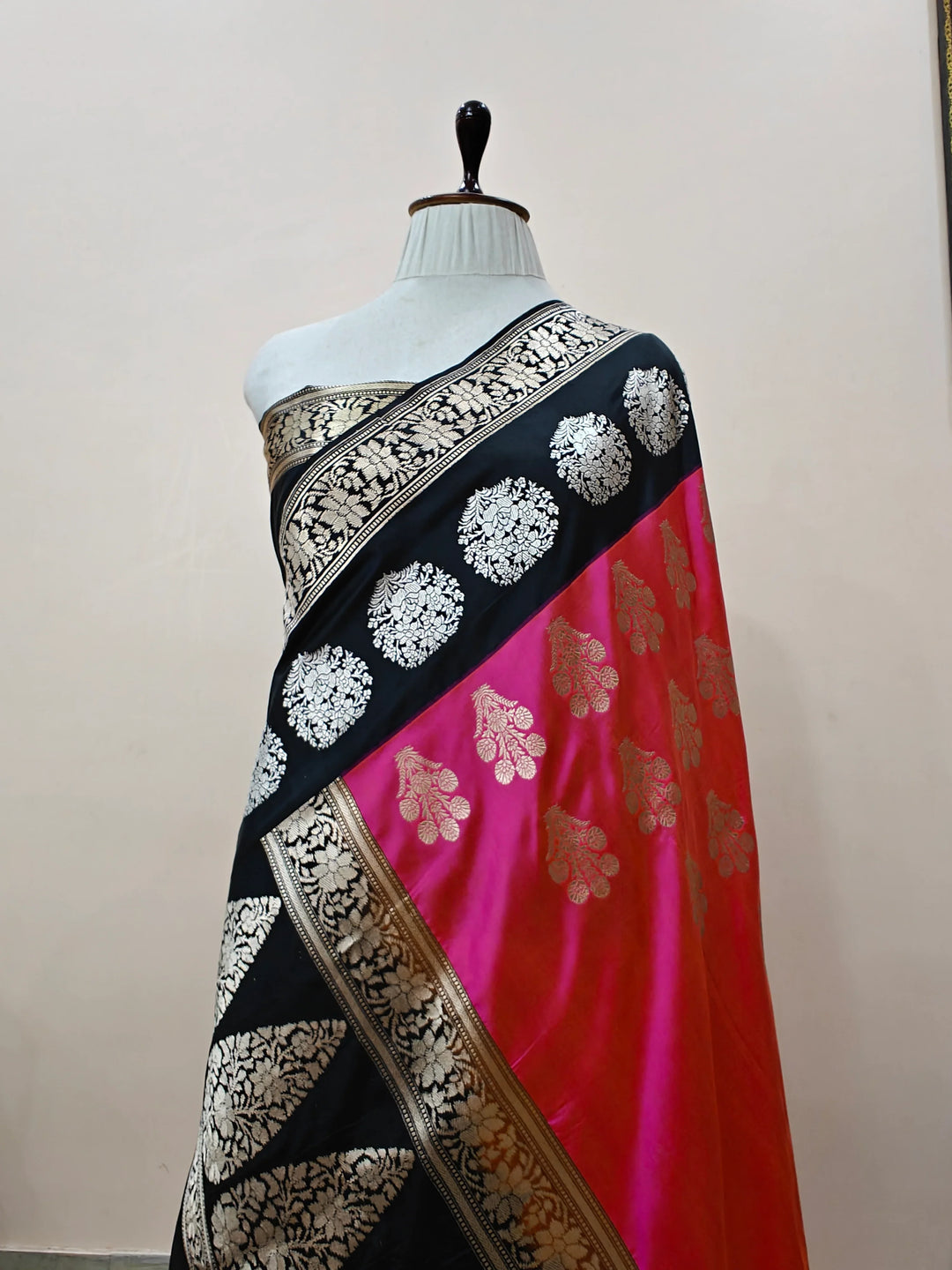 Rani Pure Katan Silk Handloom Banarasi Saree