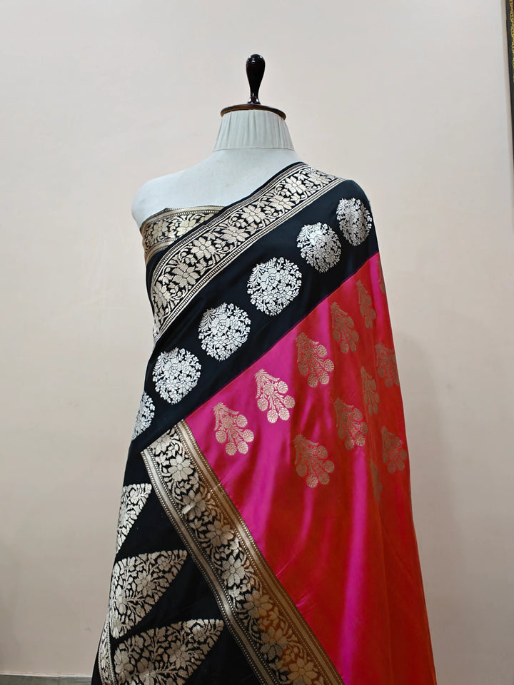 Rani Pure Katan Silk Handloom Banarasi Saree