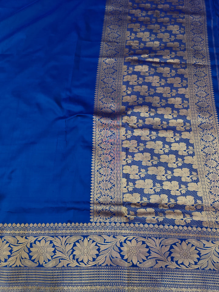 Royal Blue Pure Banarasi Handloom Katan Silk Saree