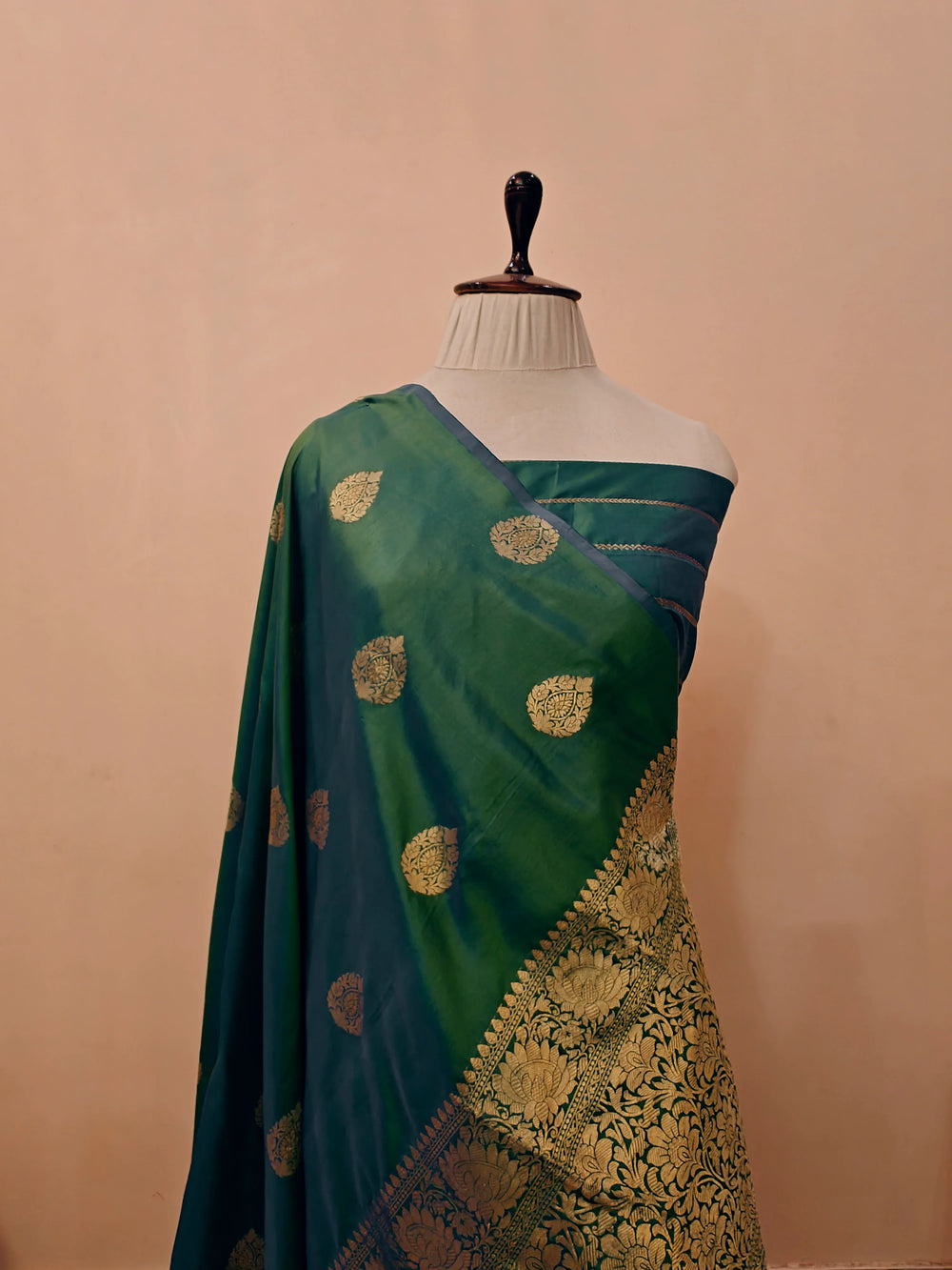 Peacock Pure Banarasi Handloom Katan Silk Saree