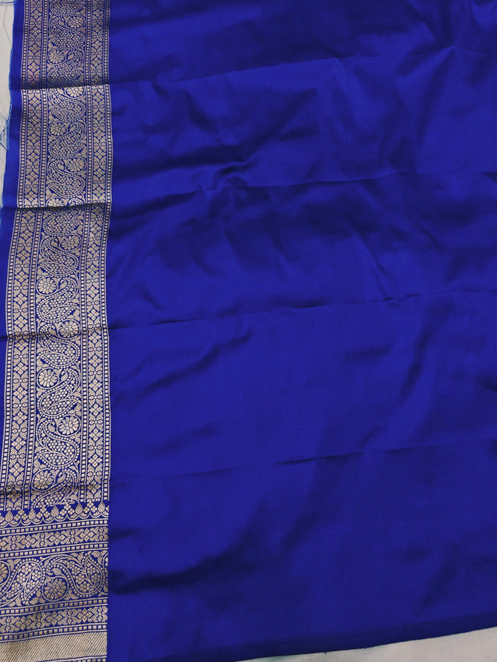 Royal Blue Pure Banarasi Handloom Katan Silk Saree