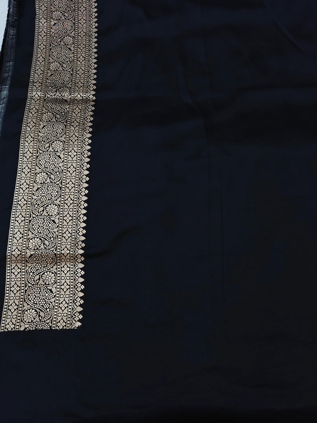 Black Pure Banarasi Handloom Katan Silk Saree