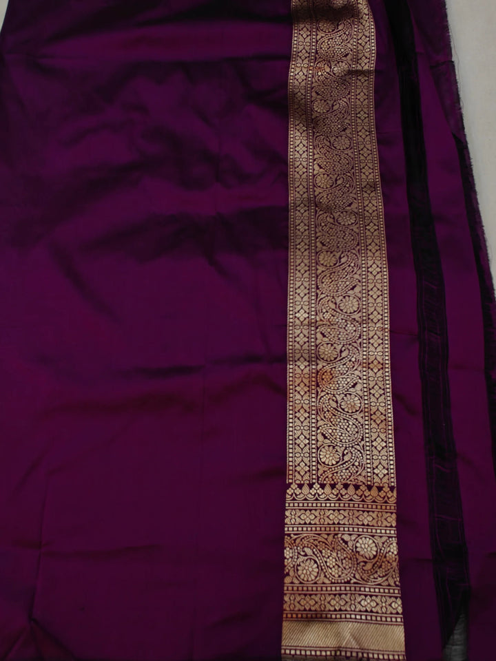 Wine Pure Banarasi Handloom Katan Silk Saree
