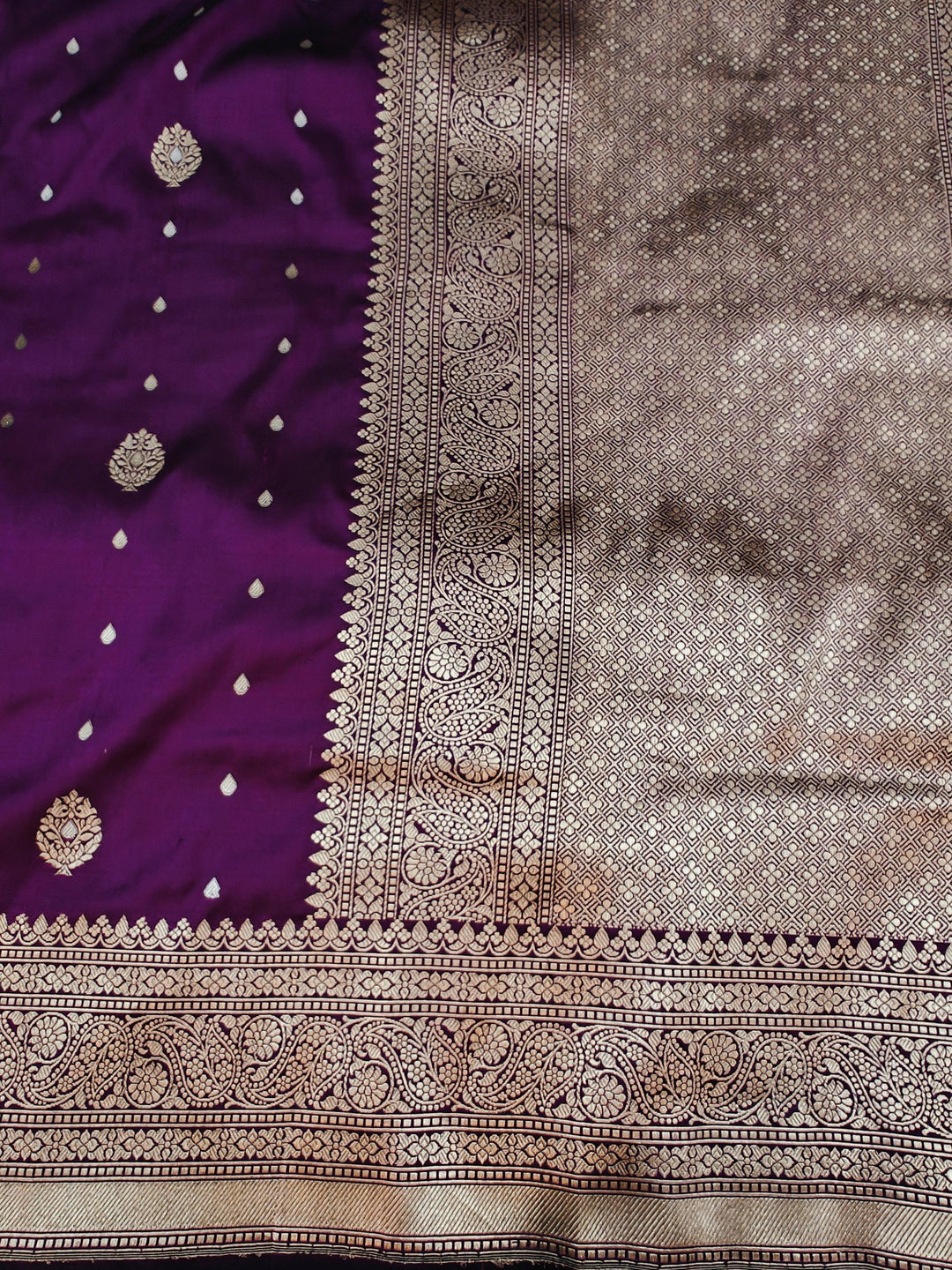 Wine Pure Banarasi Handloom Katan Silk Saree