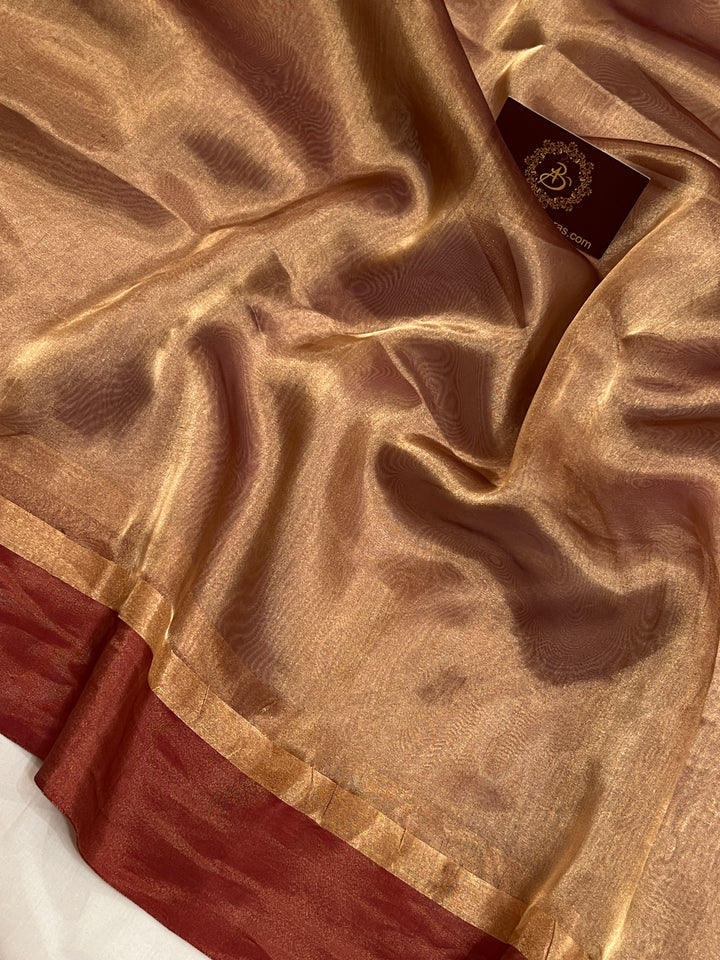 Maroon Pure Tissue Silk Handloom Banarasi Saree