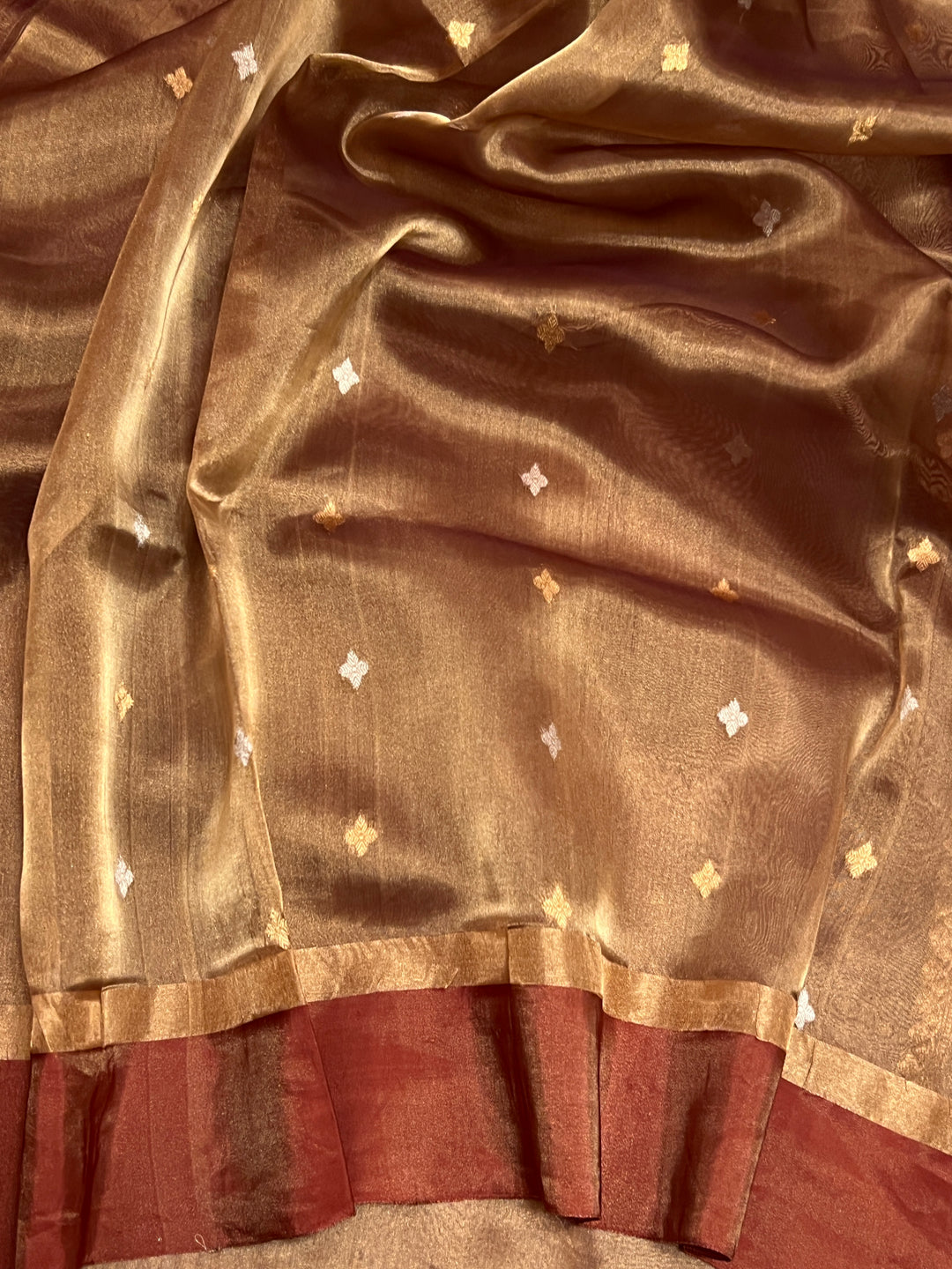 Maroon Pure Tissue Silk Handloom Banarasi Saree
