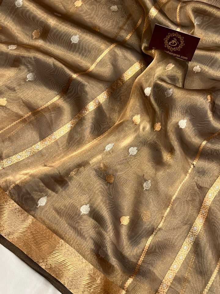 Black Pure Tissue Silk Handloom Banarasi Saree
