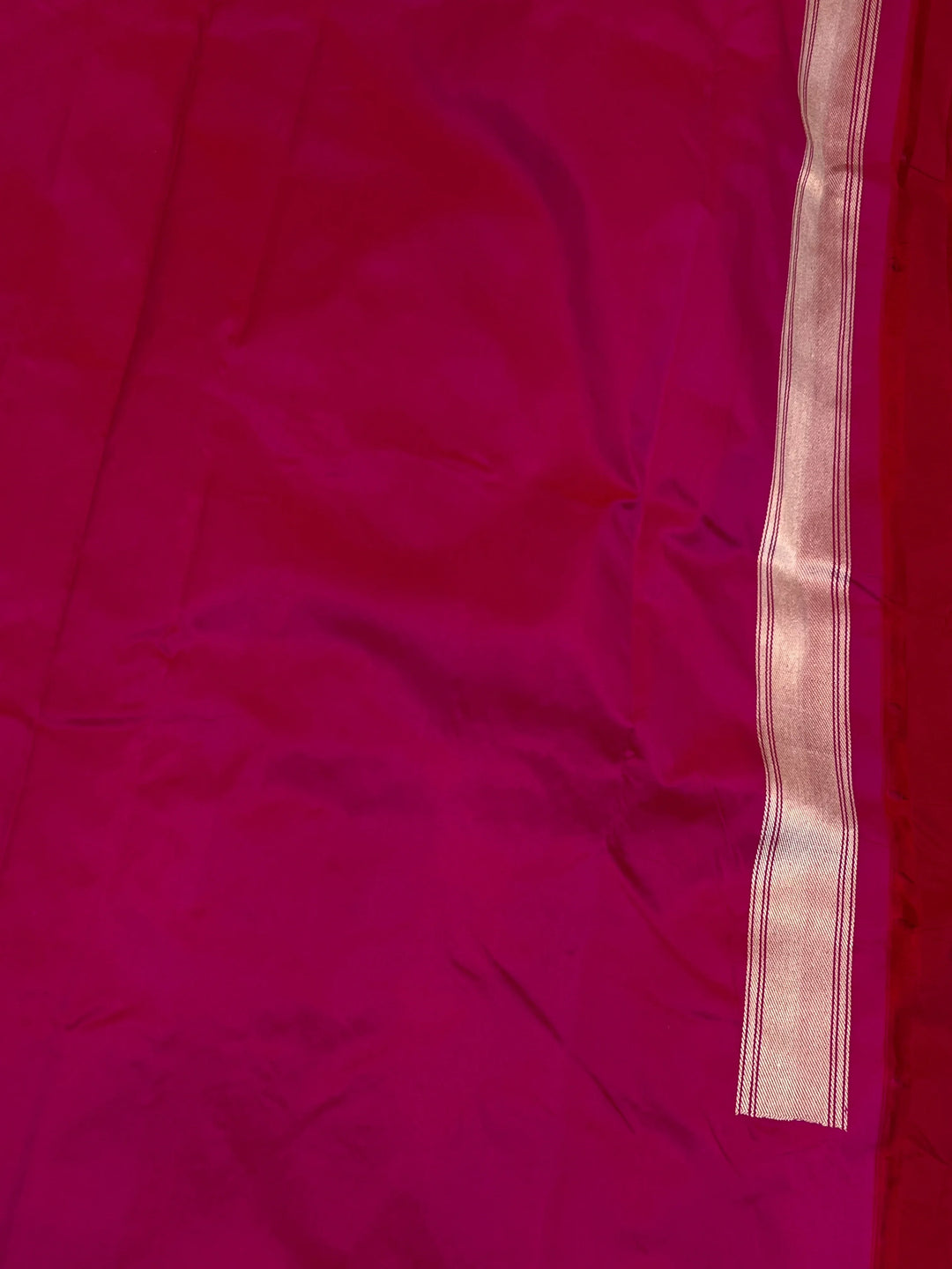 Rani Pink Banarasi Handloom Katan Silk Saree - Aura Benaras