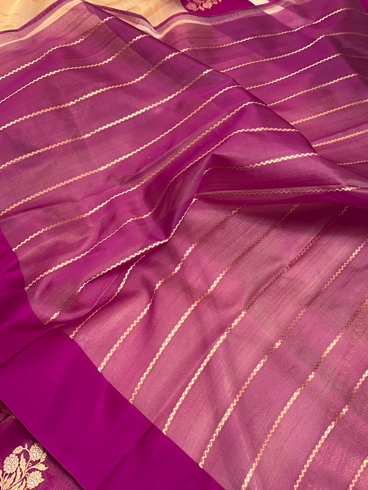 Golden Pure Tissue Silk Handloom Banarasi Saree