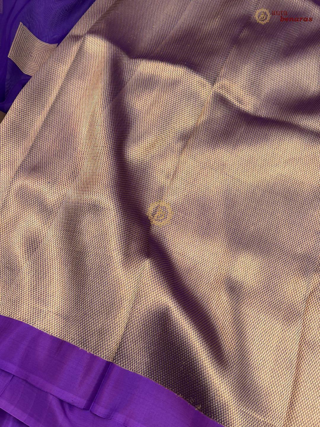 Purple Kora Silk Banarasi Saree with Sona Rupa Butas