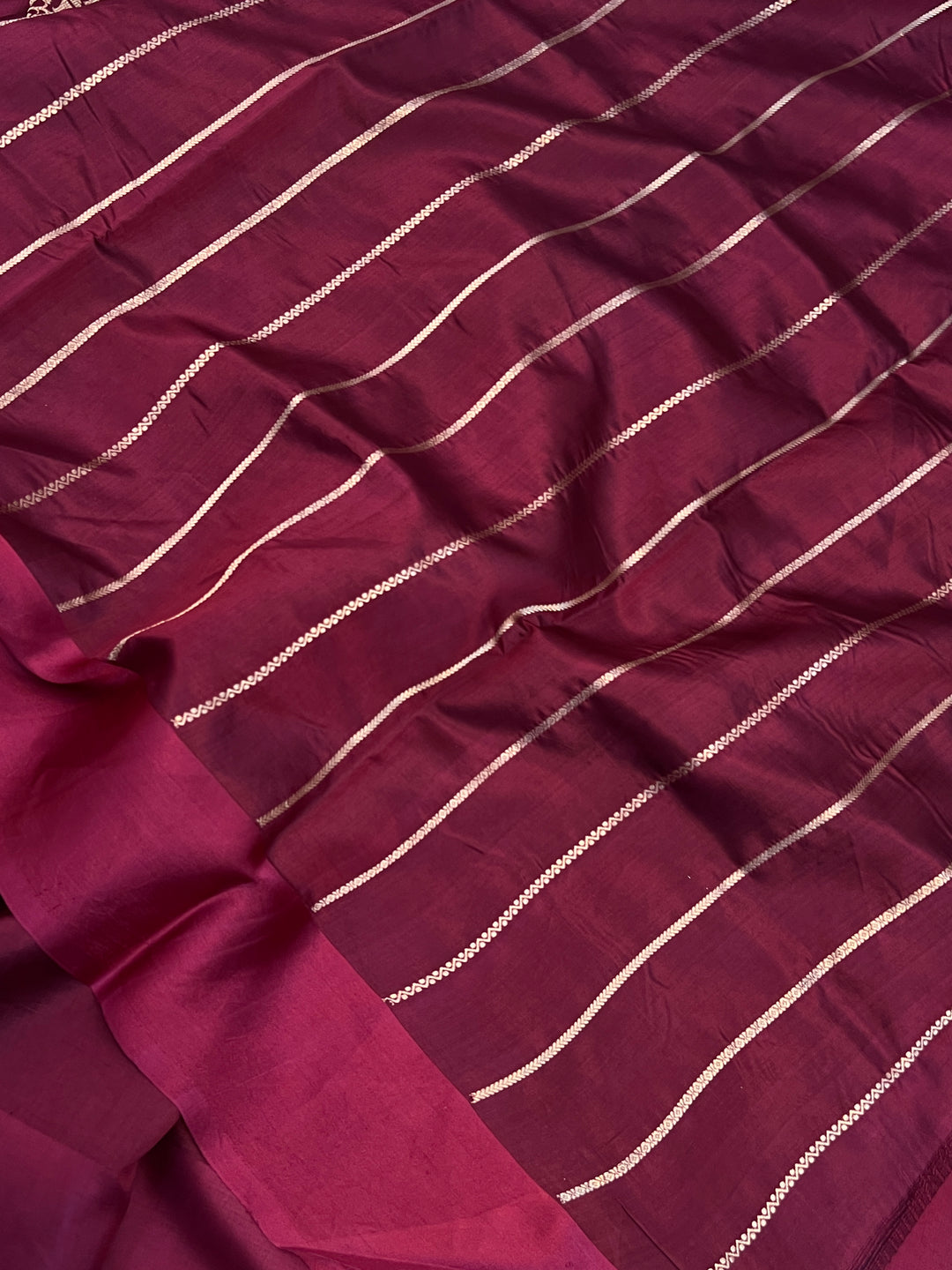 Maroon Pure Banarasi Handloom Silk Saree