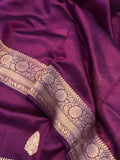 Purple Pure Banarasi Handloom Silk Saree - Aura Benaras