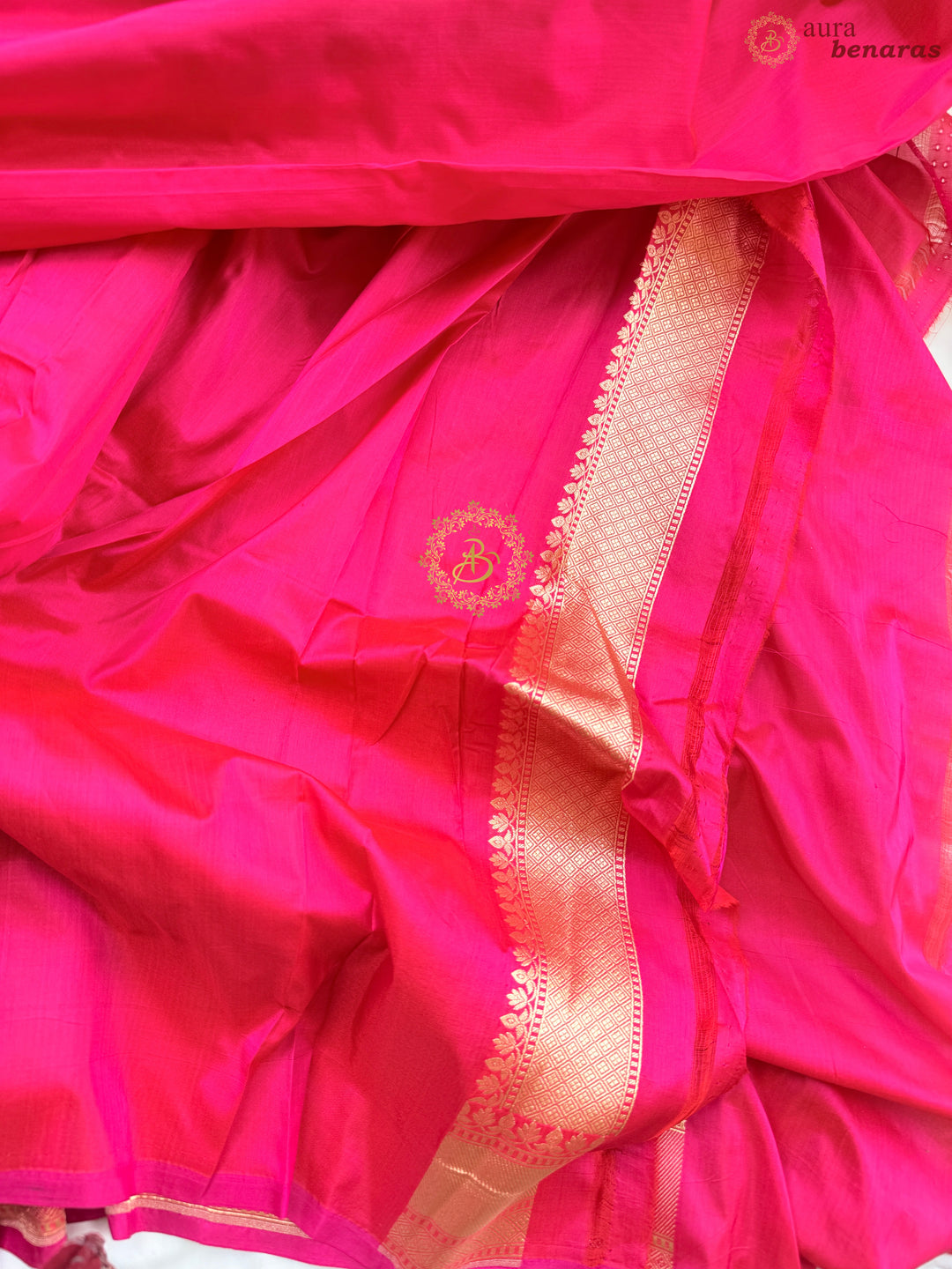 Rani Pink Rangkaat Pure Katan Silk Banarasi Handloom Saree