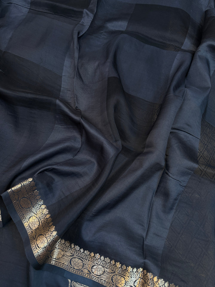 Black Pure Silk Handloom Banarasi Saree