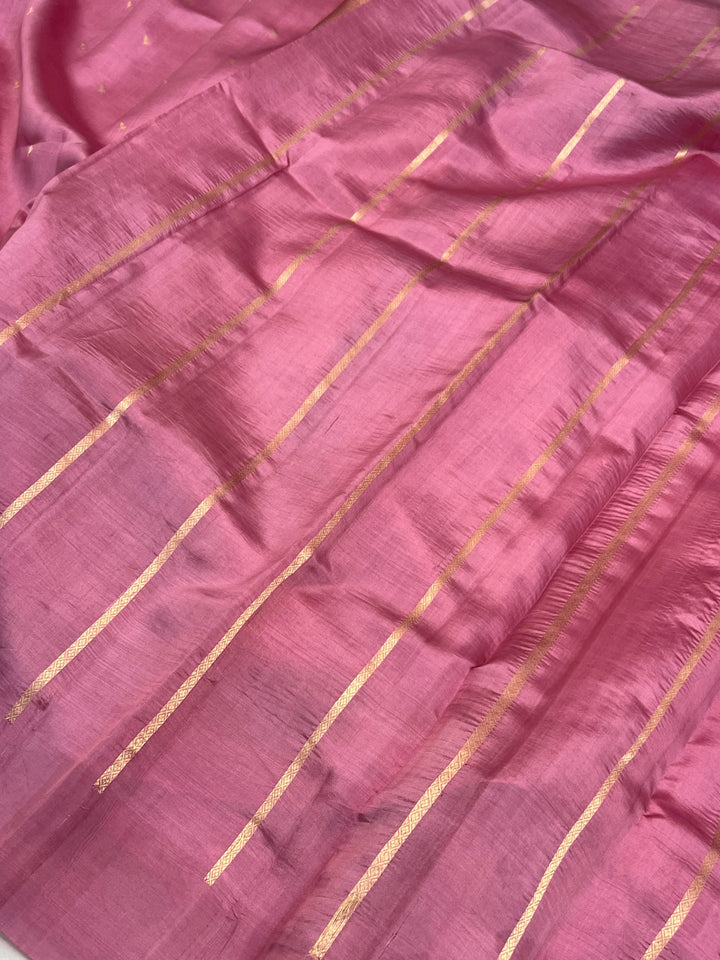 Pastel Pink Pure Silk Handloom Banarasi Saree
