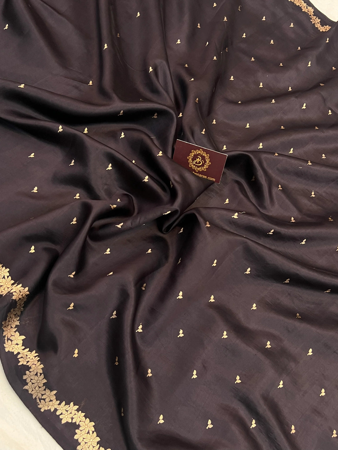 Black Banarasi Silk Saree | Kadhwa & Designer Border
