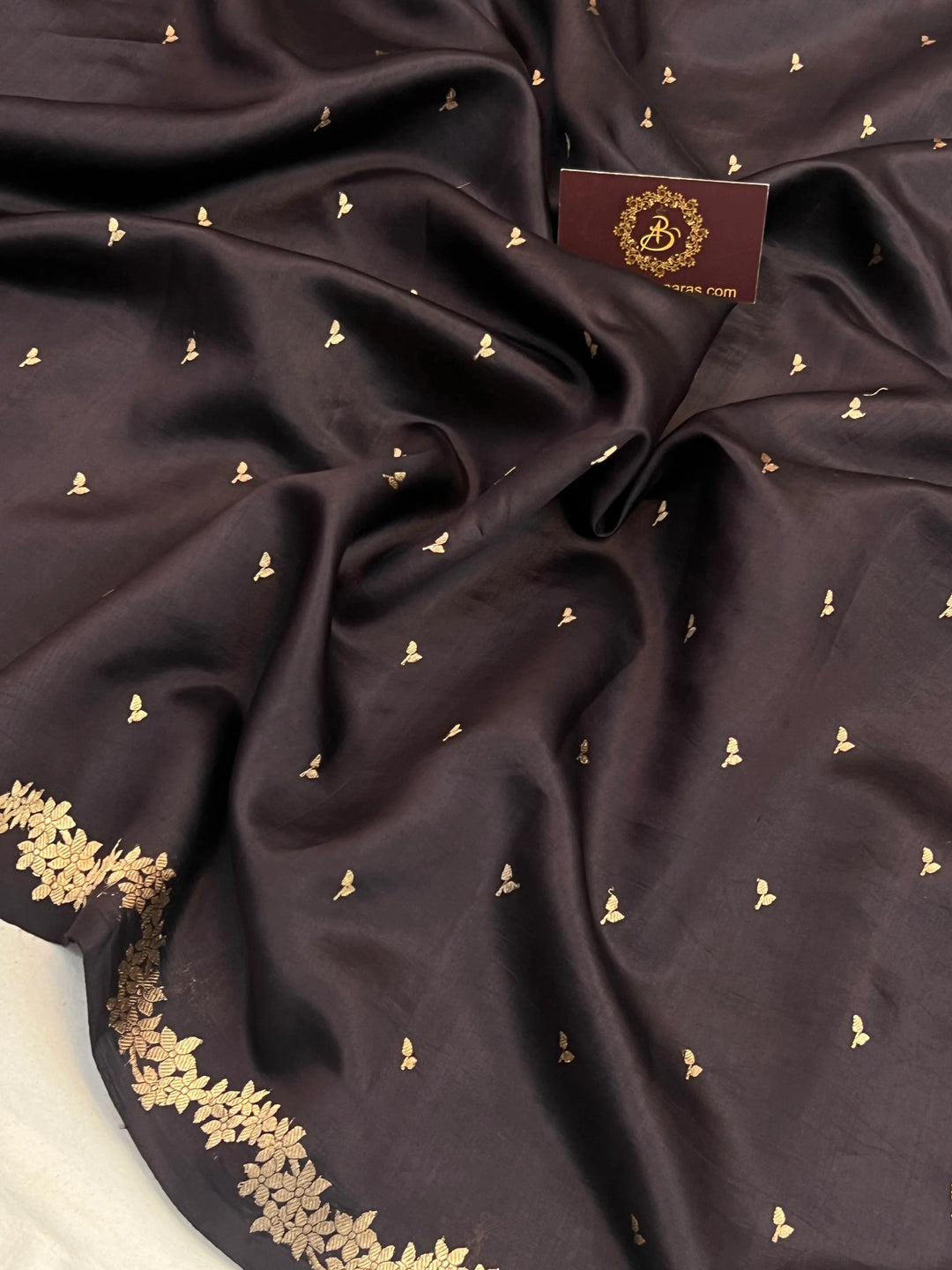 Black Banarasi Silk Saree | Kadhwa & Designer Border