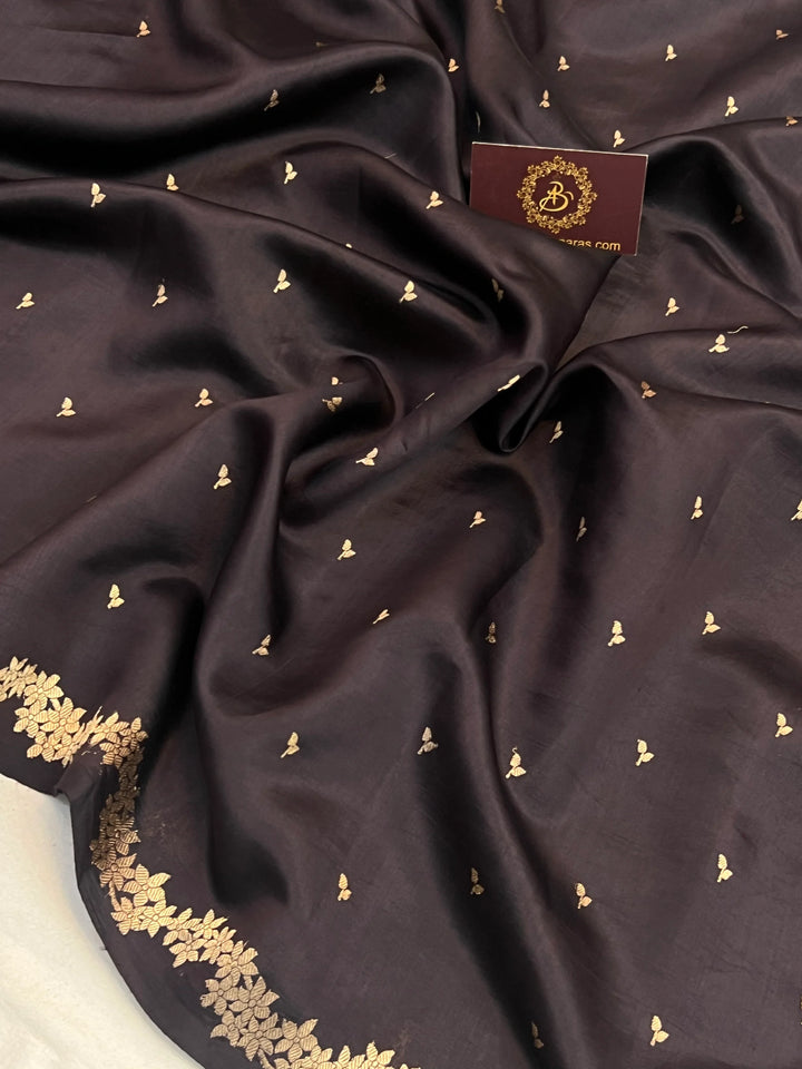 Black Banarasi Silk Saree | Kadhwa & Designer Border