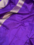 Purple Pure Banarasi Handloom Katan Silk Saree - Aura Benaras