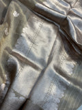 Golden Banarasi Handloom Organza Tissue Silk Saree - Aura Benaras